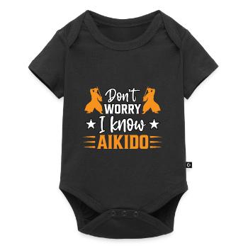 Ne vous inquiétez pas, je connais l’Aïkido - Body à manches courtes Premium Bébé - noir - Devant