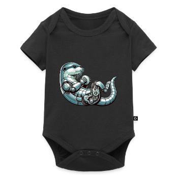 Robot Loutre, Robootter, Robot Loutre - Body à manches courtes Premium Bébé - noir - Devant