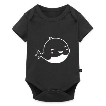 Baby Whale - Baby Premium short-sleeve bodysuit - black - Front