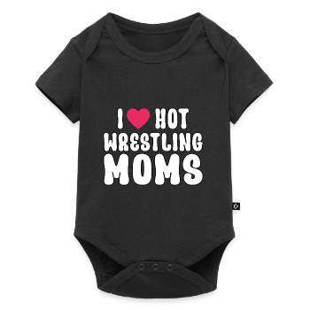 I love Hot Wrestling Moms - Baby Premium short-sleeve bodysuit - black - Front