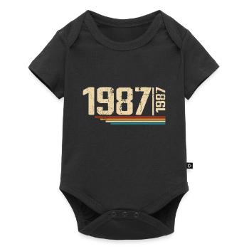 Vintage Anniversary 1987 Birthday Party 1987 - Baby Premium short-sleeve bodysuit - black - Front
