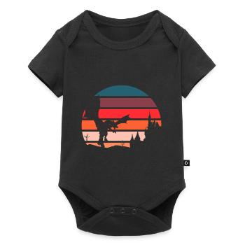 Retro Dragon - Fantasy 80s 90s Vintage Design - Baby Premium short-sleeve bodysuit - black - Front