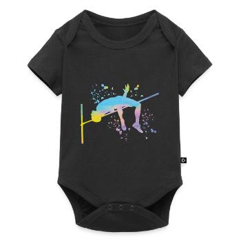Saut en hauteur Aquarelle Saut en hauteur - Body à manches courtes Premium Bébé - noir - Devant