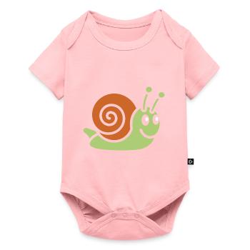 Snail - Baby Premium short-sleeve bodysuit - rose - Front