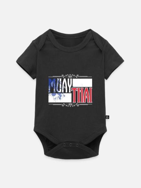 Muay Thai Frankreich - Baby Premium Kurzarmbody - Schwarz