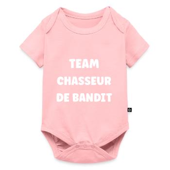 chasseur de bandit - Body à manches courtes Premium Bébé - rose - Devant