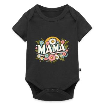 Floral Mama - Baby Premium short-sleeve bodysuit - black - Front