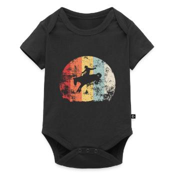 Far West Cowboy Western cadeau de rodéo rétro - Body à manches courtes Premium Bébé - noir - Devant