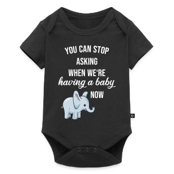 Cadeau de grossesse bébé - Body à manches courtes Premium Bébé - noir - Devant