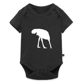Ostrich Strauss head in sand - Baby Premium short-sleeve bodysuit - black - Front