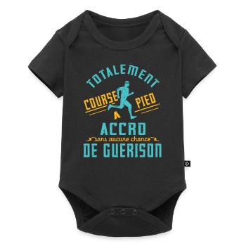 Course à pied - Totalement Accro - Body à manches courtes Premium Bébé - noir - Devant