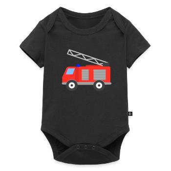 Service d'incendie pompier cadeau enfants bébés - Body à manches courtes Premium Bébé - noir - Devant