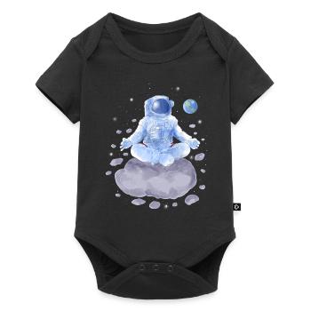 Astronaute de yoga - Body à manches courtes Premium Bébé - noir - Devant