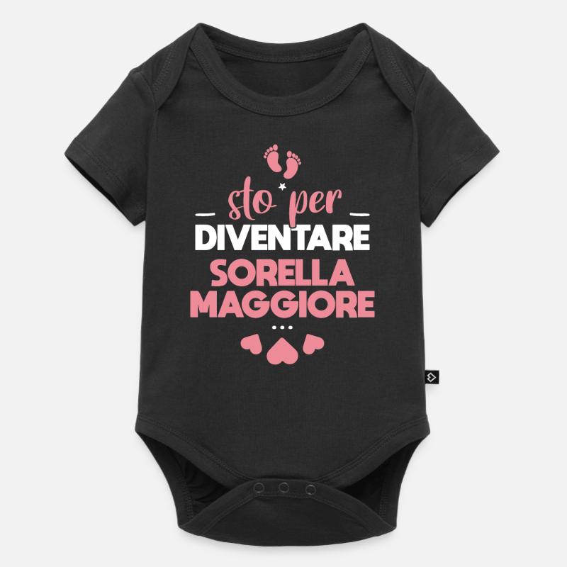 Sto per diventare sorella maggiore - Body Premium a maniche corte per neonati  - nero