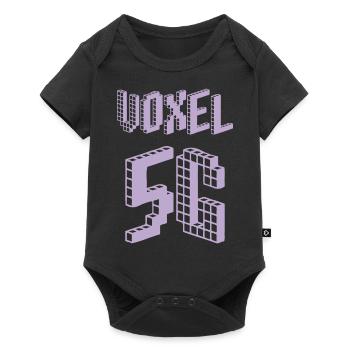 Voxel 5g - Baby Premium Kurzarmbody - Schwarz - Vorne