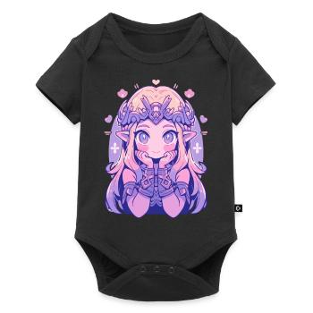 Cute Chibi Princess - Cute Fairy Tale Design - Baby Premium short-sleeve bodysuit - black - Front