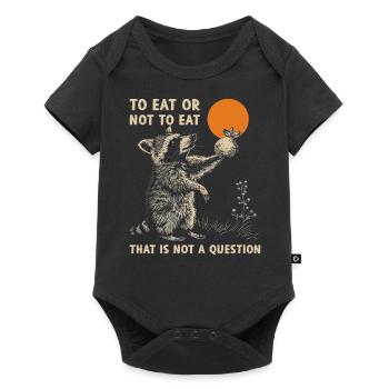 Mignon raton laveur raton laveur nature bébé raton laveur forêt - Body à manches courtes Premium Bébé - noir - Devant