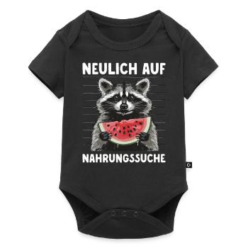 Mignon raton laveur raton laveur nature bébé raton laveur forêt - Body à manches courtes Premium Bébé - noir - Devant