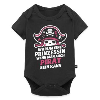 Pirate Carnaval Carnaval Déguisement - Body à manches courtes Premium Bébé - noir - Devant