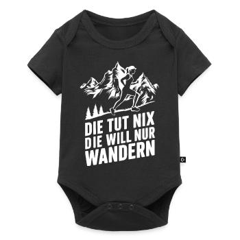 Hiking Hikers Hike Mountains Forest - Baby Premium short-sleeve bodysuit - black - Front
