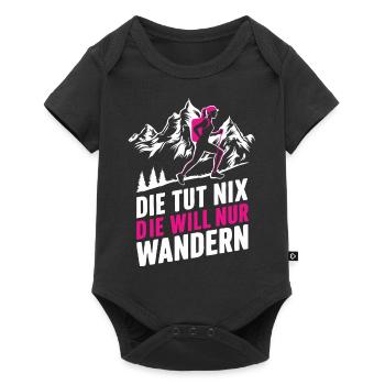 Hiking Hikers Hike Mountains Forest - Baby Premium short-sleeve bodysuit - black - Front