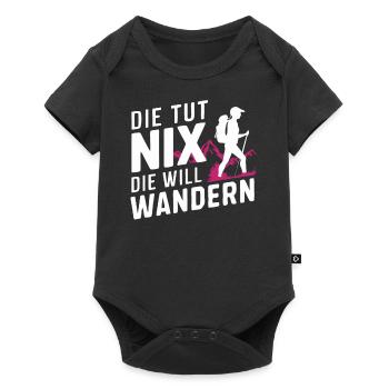 Hiking Hikers Hike Mountains Forest - Baby Premium short-sleeve bodysuit - black - Front