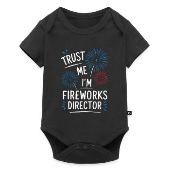 Pyrotechniker Feuerwerk Pyrotechnik - Baby Premium Kurzarmbody - Schwarz - Vorne