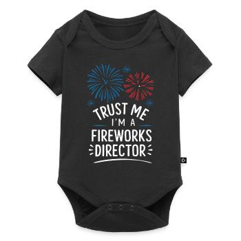 Pyrotechniker Feuerwerk Pyrotechnik - Baby Premium Kurzarmbody - Schwarz - Vorne