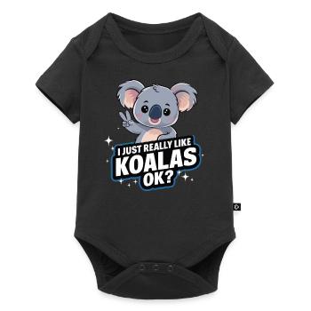 Koala Koala Koala Ours Koala Animal - Body à manches courtes Premium Bébé - noir - Devant