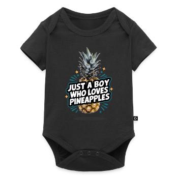 Ananas Fruit tropical hawaïen - Body à manches courtes Premium Bébé - noir - Devant