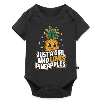 Ananas Fruit tropical hawaïen - Body à manches courtes Premium Bébé - noir - Devant