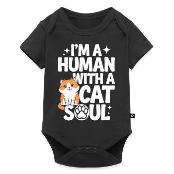 Chat Chats Amoureux Chat Propriétaire Chaton - Body à manches courtes Premium Bébé - noir - Devant