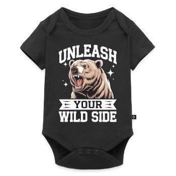 Bear Grizzly Bear Brown Bear Bear - Baby Premium short-sleeve bodysuit - black - Front