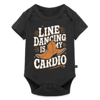 Line Dancing Tanzen Tänzer - Baby Premium Kurzarmbody - Schwarz - Vorne
