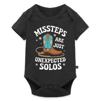 Line Dancing Tanzen Tänzer - Baby Premium Kurzarmbody - Schwarz - Vorne