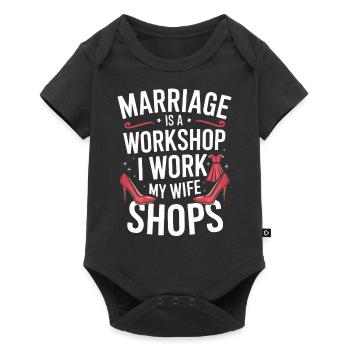 Husband, Spouse, Family, Wedding - Baby Premium short-sleeve bodysuit - black - Front