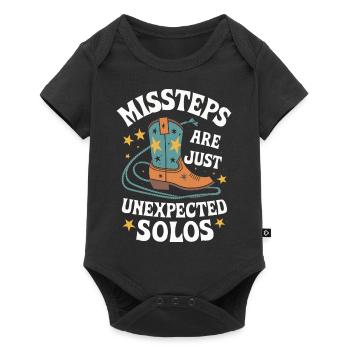 Line Dancing Tanzen Tänzer - Baby Premium Kurzarmbody - Schwarz - Vorne
