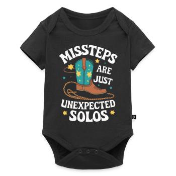 Line Dancing Tanzen Tänzer - Baby Premium Kurzarmbody - Schwarz - Vorne