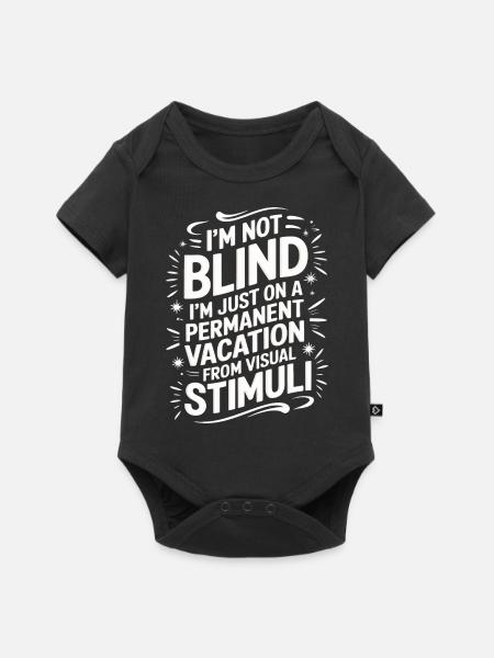 Blinde Blindheit Sehbehinderte Menschen - Baby Premium Kurzarmbody - Schwarz