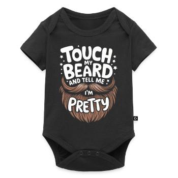 Bart Schnurrbart Bärtige Männer - Baby Premium Kurzarmbody - Schwarz - Vorne