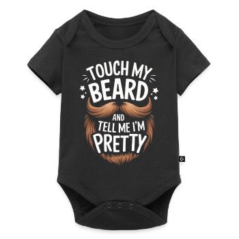 Bart Schnurrbart Bärtige Männer - Baby Premium Kurzarmbody - Schwarz - Vorne