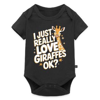 Giraffe Animal Africa Giraffes - Baby Premium short-sleeve bodysuit - black - Front