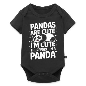 Panda Ours Panda Animal Pandas - Body à manches courtes Premium Bébé - noir - Devant