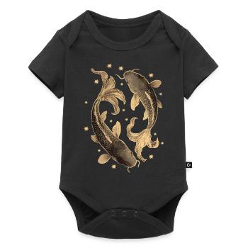 Carpe koï - Body à manches courtes Premium Bébé - noir - Devant