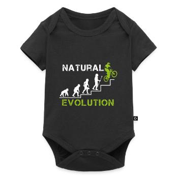 DownHill Evolution - Baby Premium Kurzarmbody - Schwarz - Vorne