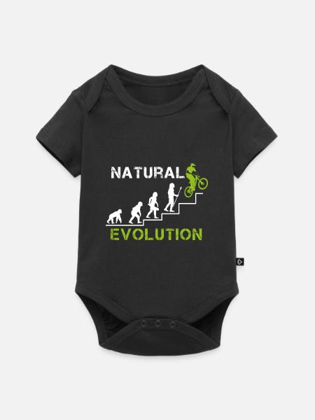 DownHill Evolution - Baby Premium Kurzarmbody - Schwarz
