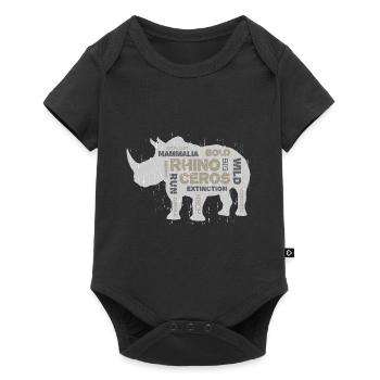 Speichern Sie das Nashorn - Baby Premium Kurzarmbody - Schwarz - Vorne