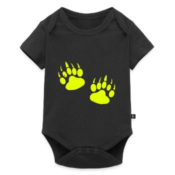 Paws paw print predator paws paw feet - Baby Premium short-sleeve bodysuit - black - Front