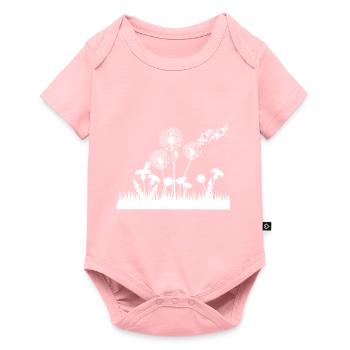 Papillons design pusteblumes prairie coeurs - Body à manches courtes Premium Bébé - rose - Devant