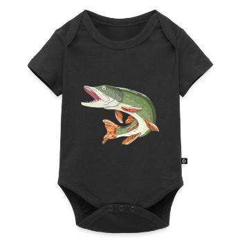 Pêcher pêcher de pêche cadeau de pêche de pêche un grand - Body à manches courtes Premium Bébé - noir - Devant